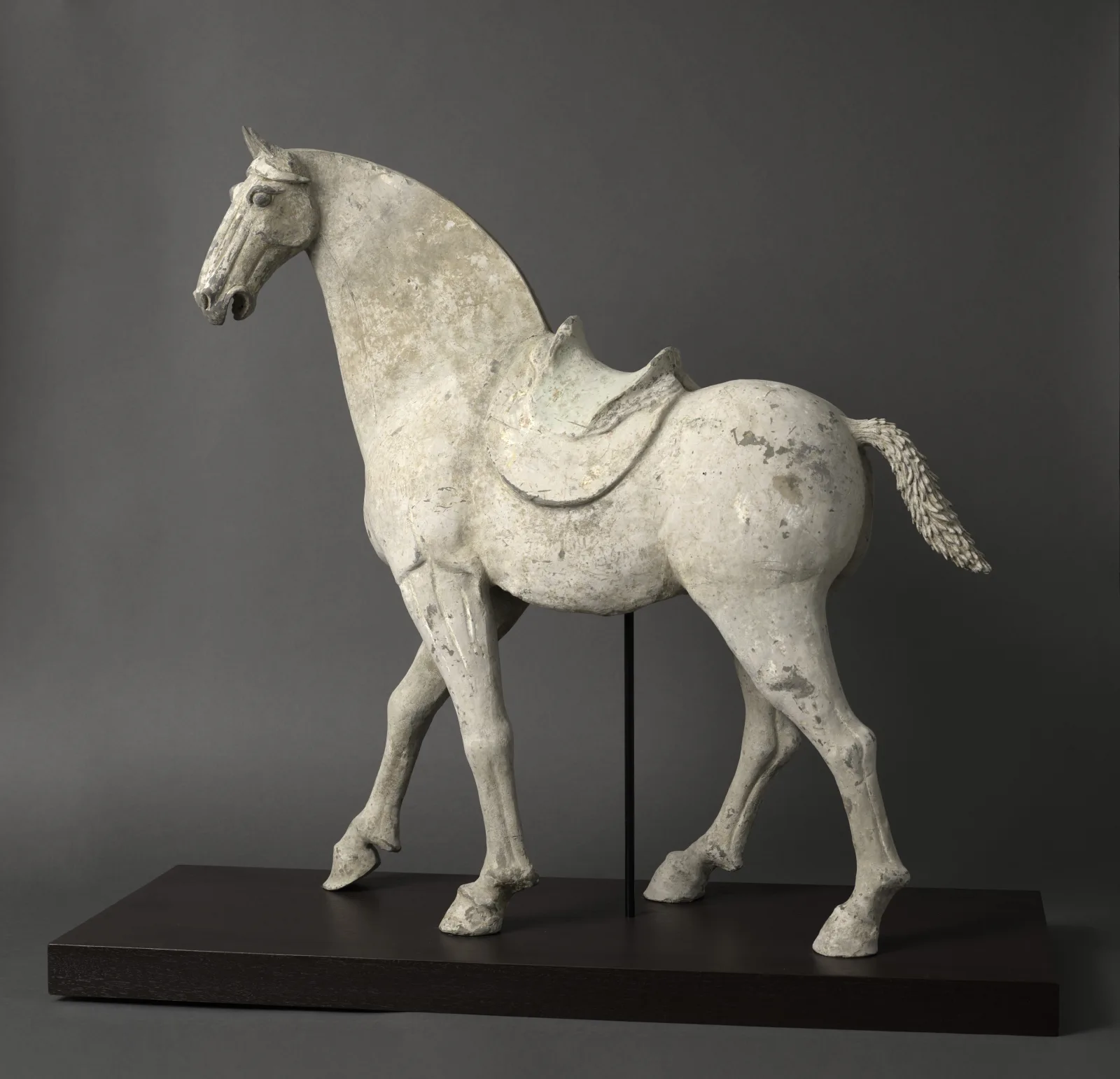 A Large Painted Striding Horse